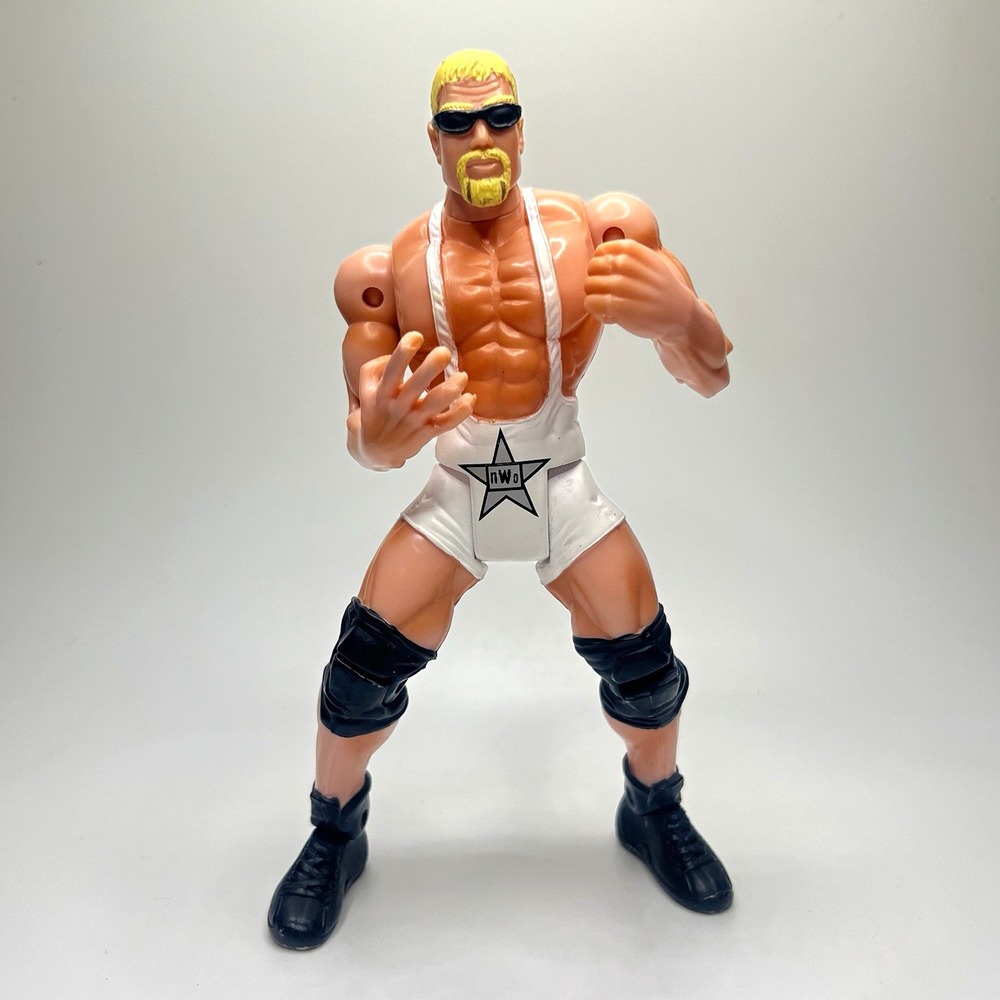 Vintage 1999 Toy Biz WCW nWo Ring Fighters Scott Steiner White Singlet Figure